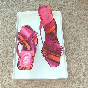 Authentic Versace Pink Rhinestone Heels!